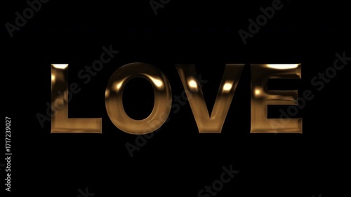 Golden alphabet reflecting light 