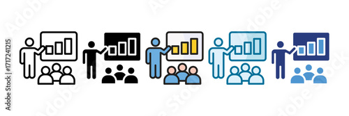 Training Session Icon Set Multiple Style Collection