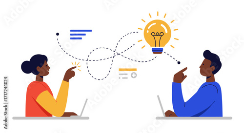 Elegant Synergy: Abstract Business Vector for Modern Corporate Strategy and Digital Innovation