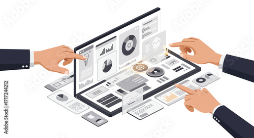 Premium Flat Line Art: Elevating Corporate Design with Minimalist Sophistication