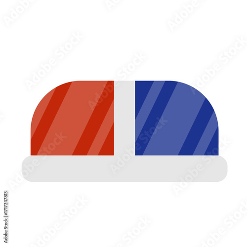 Simple Flat Style Police Equipment and Accessory Icon Element Set