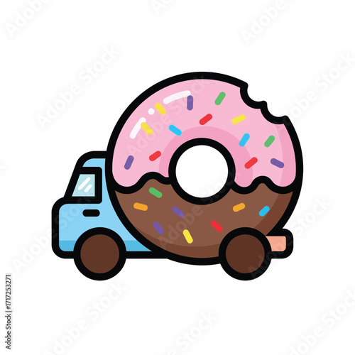 Donut Truck with Sprinkles
