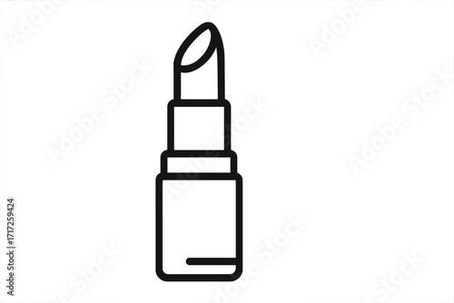 Lipstick line icon. Beauty and makeup symbol. Cosmetic product concept. Vector outline illustration for glamour, fashion, salon, spa. Simple linear graphic for website, app, print.