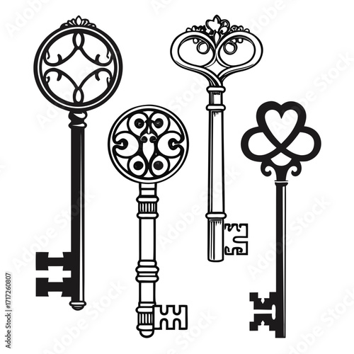 Ornate antique key designs antique keys vintage keys