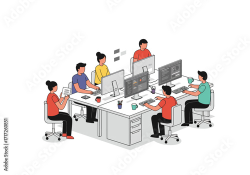 Software Developers Team Collaboration.