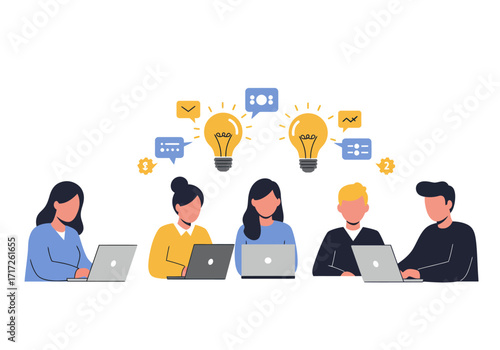 Business Team Brainstorming Project Ideas.