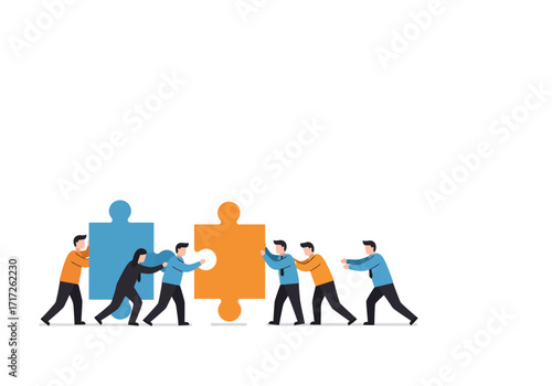 Team Building Puzzle Collaboration.
