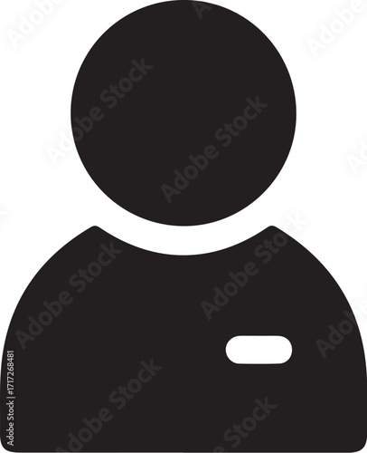 Simple silhouette of a person, perfect for user profile icons and general representation