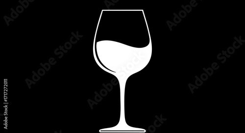 Konstfotografi Elegant white wine glass with refreshing liquid, perfect for sophisticated bever