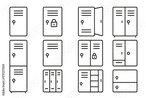 Passenger, Cargo and Cruise Ship Icon Set for UI Design, Placards, Books, Apps, Editable Stroke, Vector Cartoon Illustration, Perfect for Websites, Cards, Digital Projects