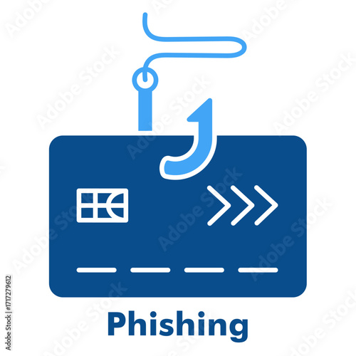 Phishing Two Color Glyph Icon Vector Illustration