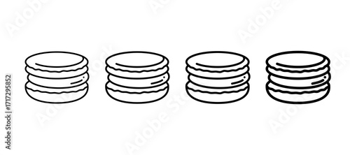 Macaron Multiple Line Icon Element