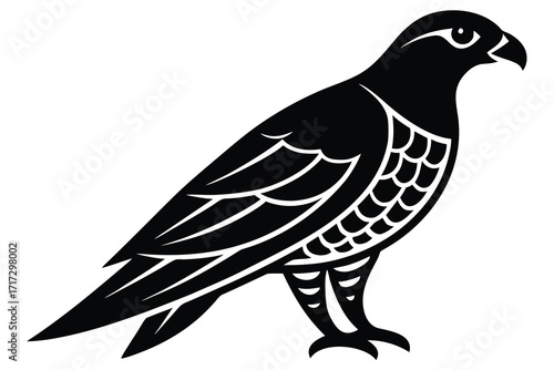falcon silhouette vector icon design