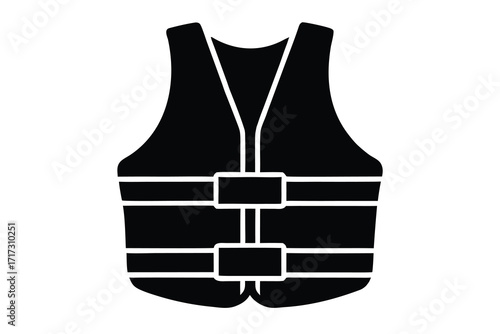 life jacket silhouette vector icon design