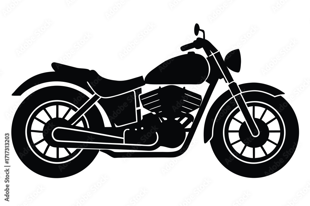 Obraz premium motorcycle silhouette vector icon design