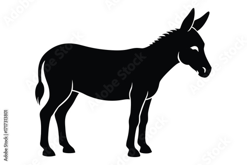mule silhouette vector icon design