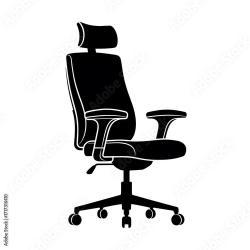 Comfortable Office Chair Icon for Corporate & Home Office