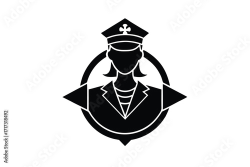 sailor silhouette vector icon design