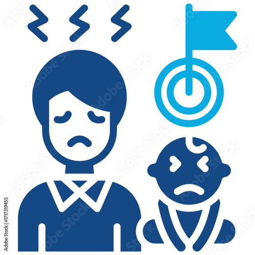 Parenting Challenges glyph color icon