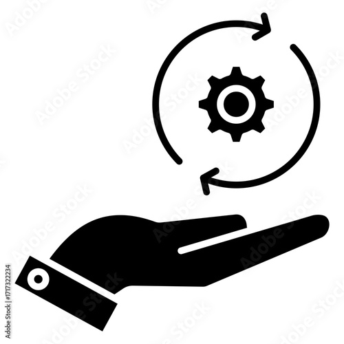 Change Management Glyph Icon