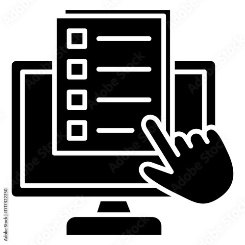 Performance Evaluation Glyph Icon