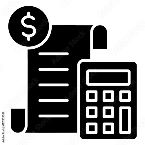 Budget Planning Glyph Icon