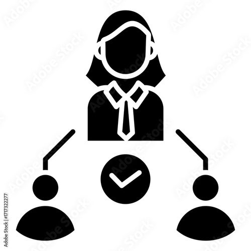 Task Delegation Glyph Icon