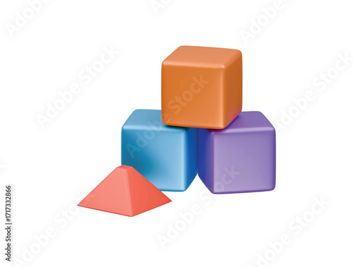 block kids icon 3d illustration render