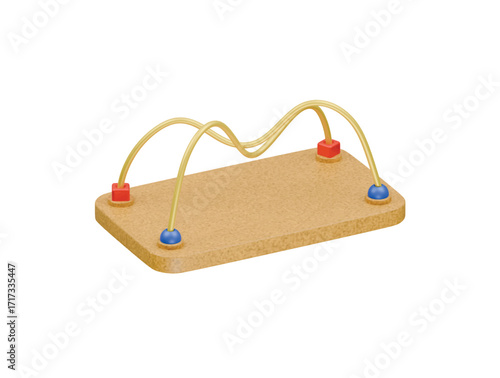bead maze icon 3d illustration render