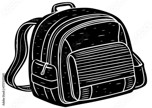 . School Backpack Silhouette, Education SVG, PNG