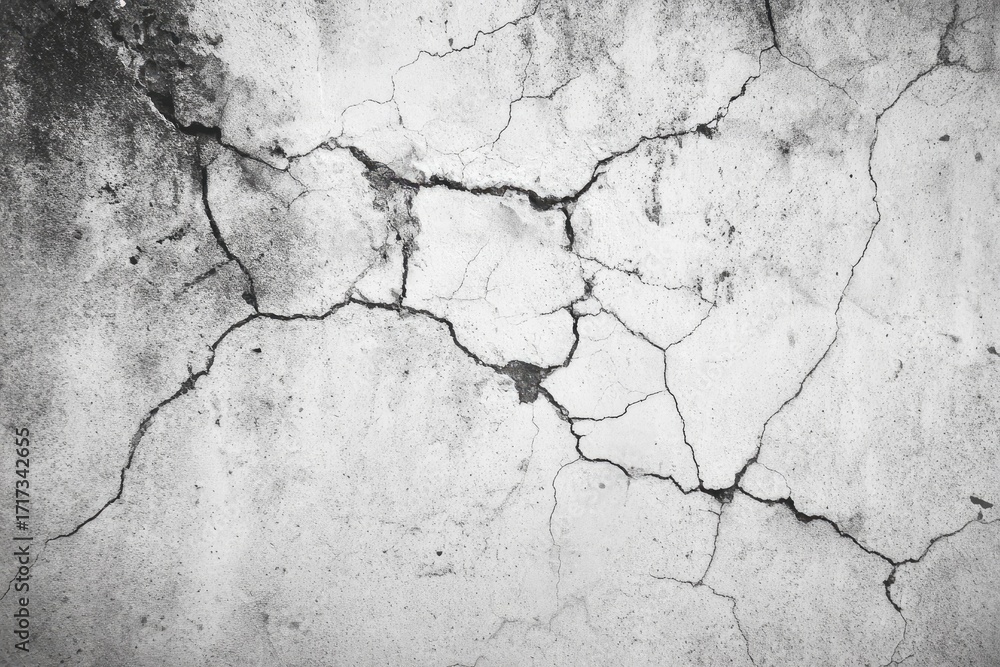 Obraz premium Cracked concrete wall texture