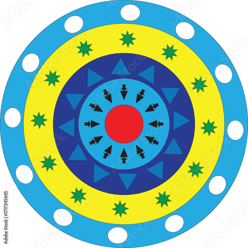 Картината върху платно abstract circle backdoor design