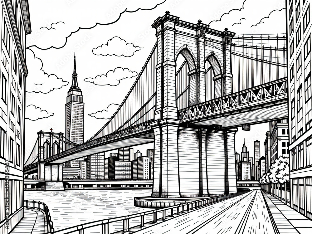 Obraz premium new york city illustration