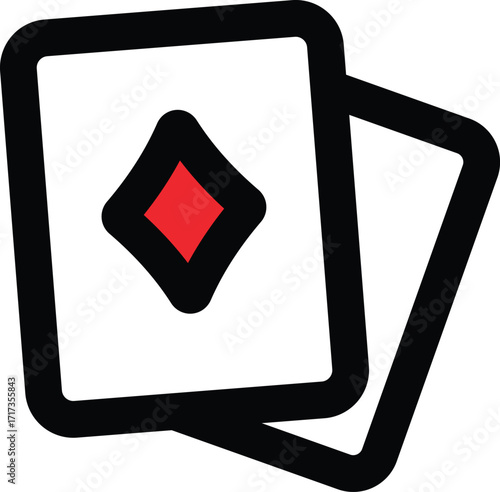 two playing cards with a diamond