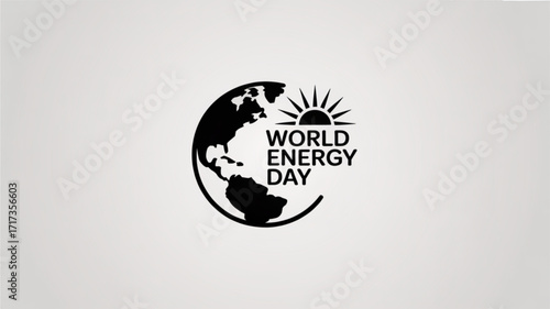 World energy day awareness vector graphic design for renewable energy promotion and conservation campaign