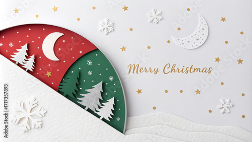 White greetings for the Christmas holiday festive season