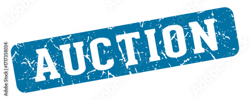 auction rectangular sign. auction stamp