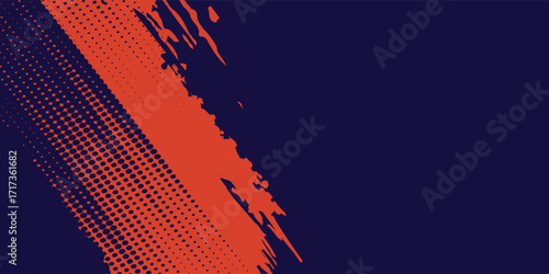 Abstract speed lines style orange color halftone banner design template. vector futuristic modern eps10