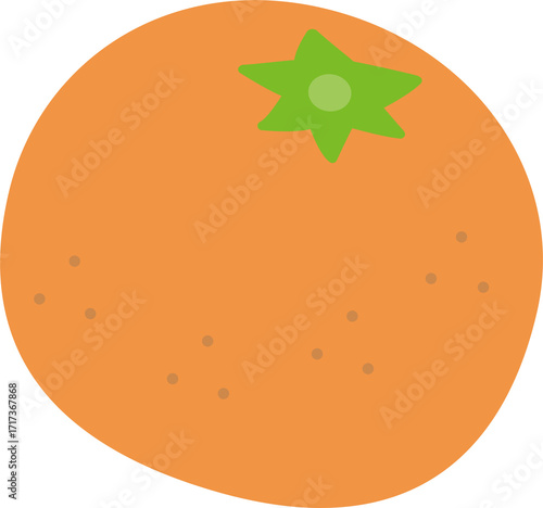 食育_みかん_かわいい果物のイラスト