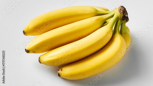 A bunch of bananas on a blank background natural shade