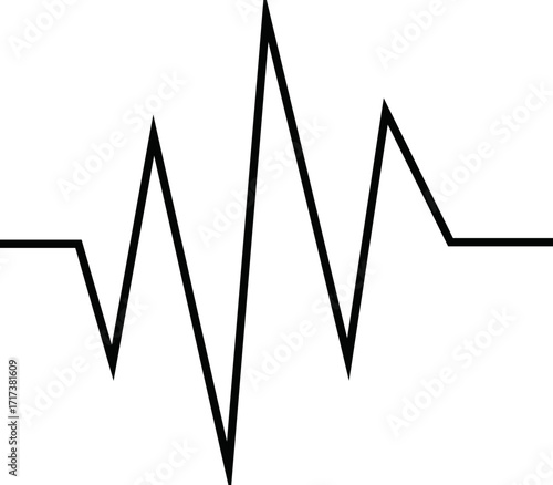 Black podcast sound wave patterns with varying amplitude bars for audio visualization and media interfaces. Digital frequency lines on white bg for music players, recording apps or broadcast design.