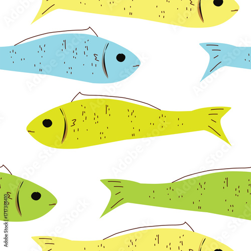 vector illustration of a colorful fish