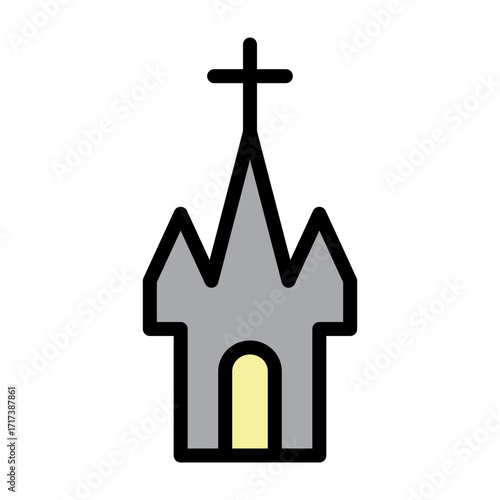 Convent Vector Filled Icon Design