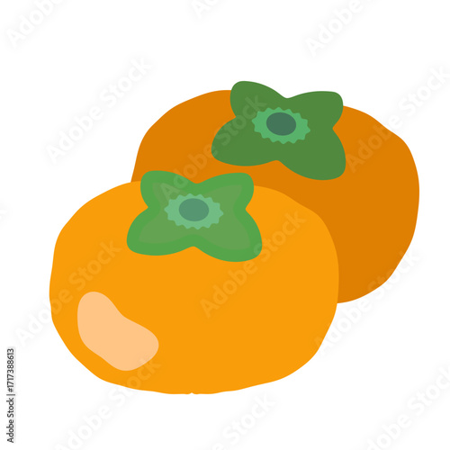 柿　イラスト