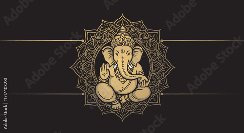 Ganesha, The Lord of Wisdom – Creative Vector Design Collection for Hindu Festivals, Symbol of Wisdom and Prosperity