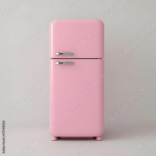 Modern Pastel Pink Refrigerator