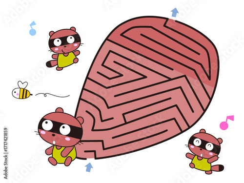 たぬきのしっぽの迷路