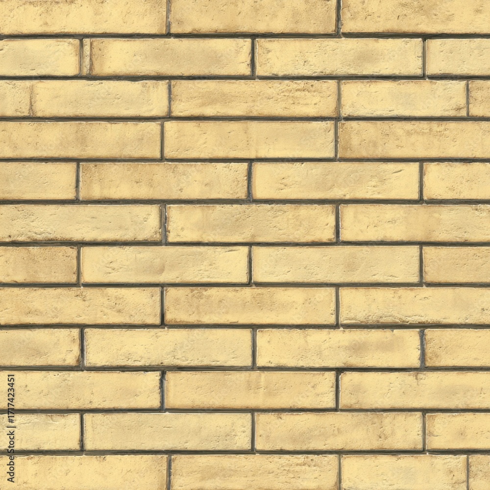 Obraz premium Yellow brick wall texture creating a seamless background pattern