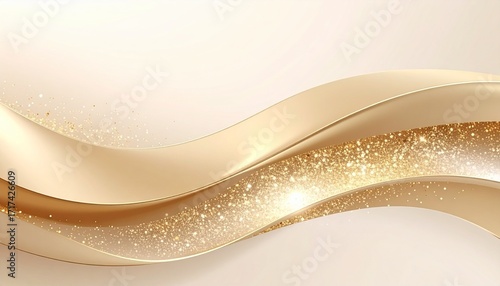 高級感のあるベージュと金の背景 Luxurious beige and gold background