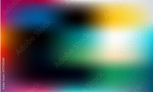 Abstract Colorful Gradient Background with Noise Texture:  Vibrant Teal, Yellow, and Pink Hues, Soft Focus, Digital Art.